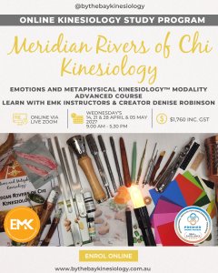 Meridian Rivers of Chi Kinesiology Course - ONLINE - Wednesday's, 14, 21 & 28 April, & 05 May 2027